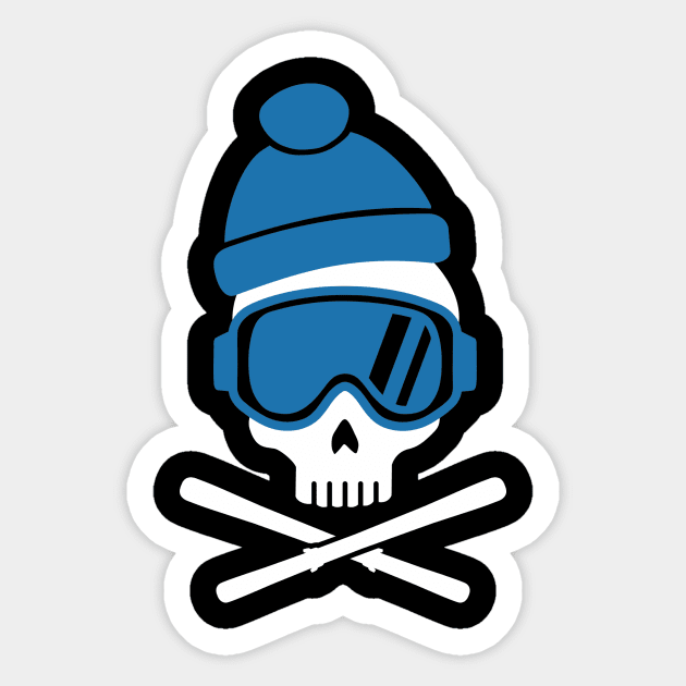 Ski skull Sticker by Designzz